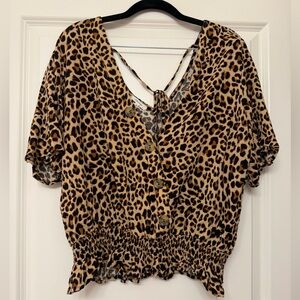Maurices Leopard Print Button-Down Blouse